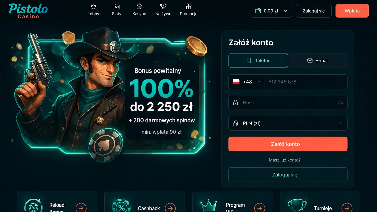 Pistolo casino login i szybki dostęp do konta gracza